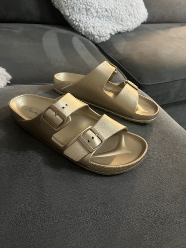 Stylish gold skechers slip - stylish,