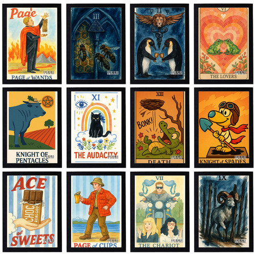 Vintage tarot cards - cards, poster