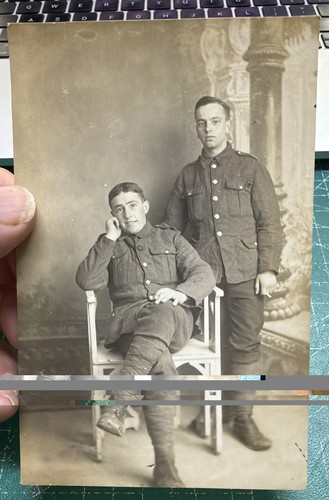 Ww1 soldiers portrait - ww1, postcard