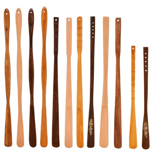 55cm wooden shoe horn long - wooden,