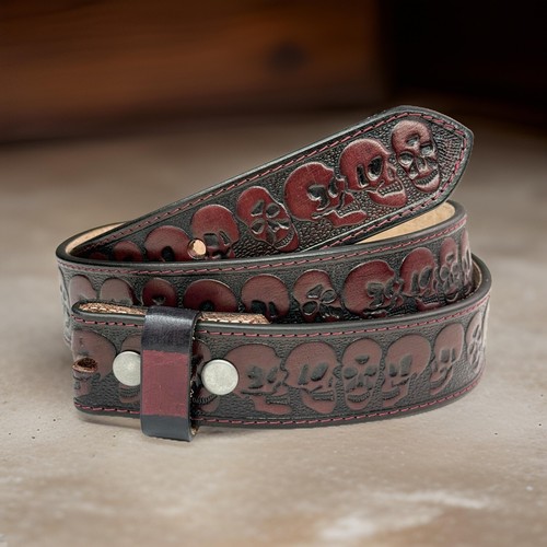 Biker belt skull - biker, tooled