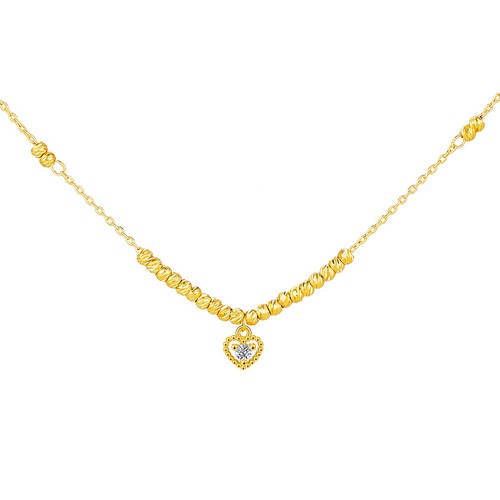 Dainty heart pendant choker - heart,