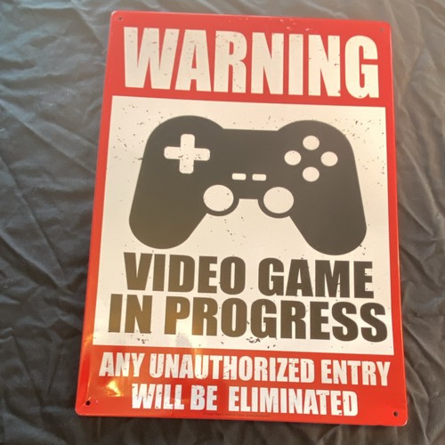 Warning video game progress - warning,