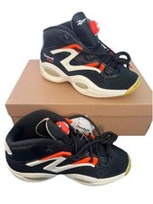 Reebok Iverson Question Pump Black Orange Shoes women teen Men UK 5.5 EU 38.5