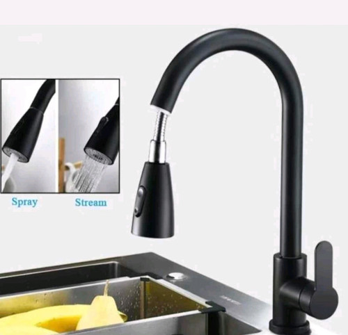 Swivelling faucet black pull - swivelling,