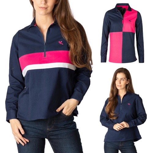 Ladies quarter zip deck - quarter,