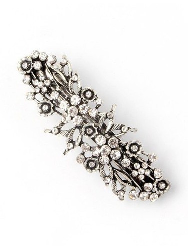 Flower barrette metal - flower,