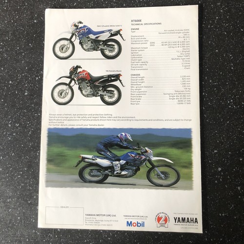 Yamaha xt600e brochure - yamaha,