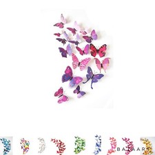 3D Butterfly Wall Stickers Home Decor Room Decoration Sticker Bedroom Girl 12pcs