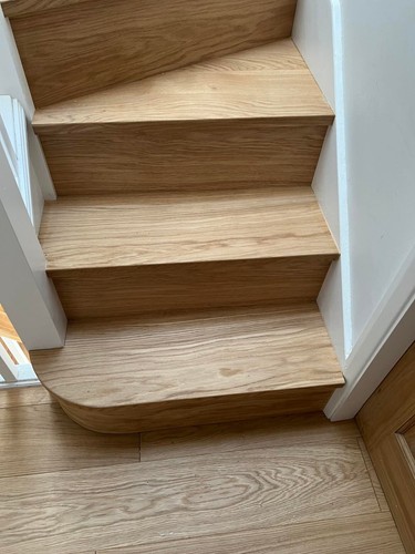 Oak stairs steps cladding - stairs,