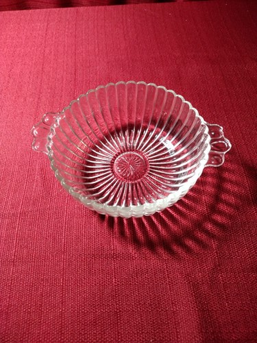 Vintage ribbed glass bowl - vintage,