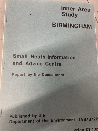 Birmingham inner area study - birmingham,