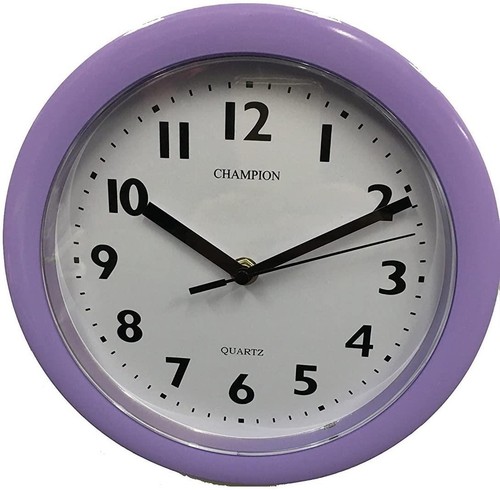 Wall clock lilac 9in - wall,