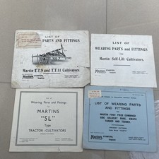 Martin Self-lift/& SL tractor Cultivators,tt9/tt11-rake/Tedder job lotx4-1945/49