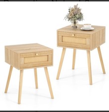 Set Of 2 Boho Bedside End