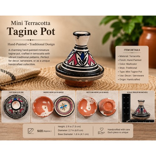 Miniature moroccan tagine hand - miniature,