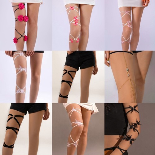 Body chain jewelry - layered, leg