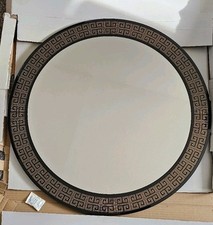 Round Greek Key Mirror Gold