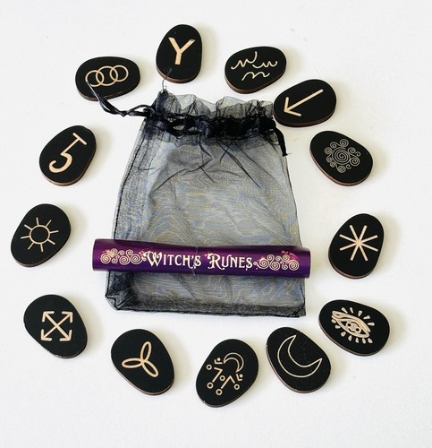 Piece wooden rune stones - wooden,