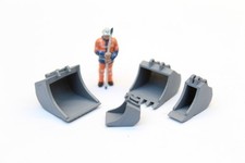 Digger Buckets - UNPAINTED - Pack of 4 1:76 OO Gauge Model Railway