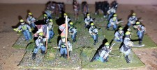 wargaming ACW  metal  dismounted confedrate cavalry scale 28mm painted metal