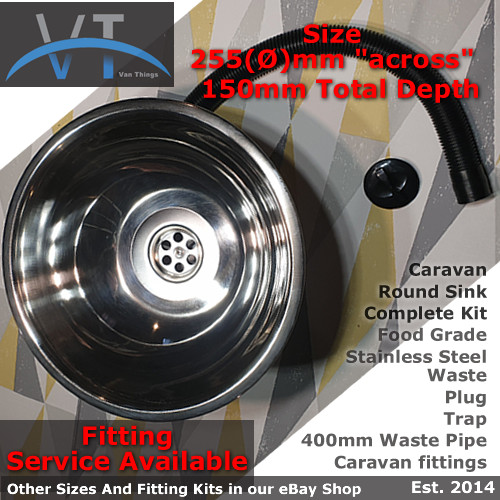 Caravan sink 5cm stainless - caravan,