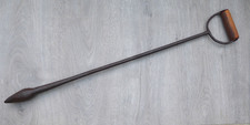 Antique vintage Dibber, FIELD DIBBER - Long handle metal dibber. Bulb Planter.