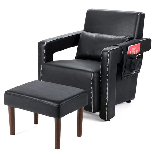 Accent armchair with footstool - accent,