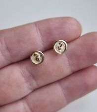 9ct Yellow Rose Gold Clogau Insignia Stud Earrings Welsh Gold 1.4g