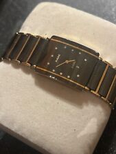 Rado DiaStar Men’s watch original - Black and Gold Ceramic Strap Diamond Face