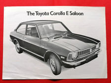 1976 TOYOTA COROLLA E SALOON Sales Leaflet Brochure UK Market