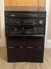 Panasonic SG-D16L Vintage Midi Hi-Fi Turntable Stereo Radio Tape - Two Speakers