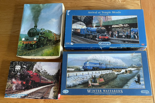 Railway train jigsaws - railway,