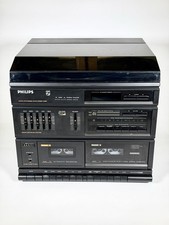 Philips F1485 Stereo Midi System Record Turntable Cassette Tuner Retro Working