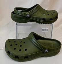 Mens CROCS Army Green Clogs Size 9M 11W NEW CG N09 