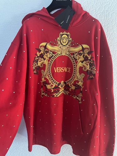 Versace man red medusa hoodie - medusa,