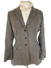 Ladies Derby House Pure Wool Brown Tweed Show Jacket Size 38”.    Ref  O04