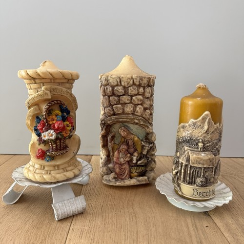 Vintage candles carved - carved, pillar