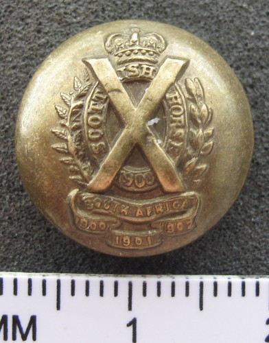 Scottish horse uniform button - scottish,