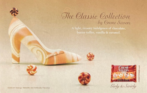 Creme savers candy shoe - creme,