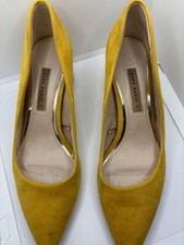 Zara Women's Yellow suede Shoes Uk Size 7