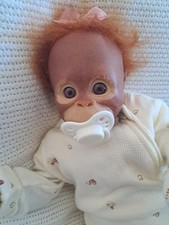 Reborn Bindi Baby Girl doll Orangutan/monkey .Rooted Hair. 4Lbs. 16 Ins.long