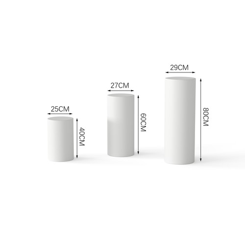 Metal plinth cylinder dessert - metal,