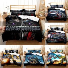 The Transformers 3D Kids Quilt Duvet Cover Pillowcases Bedding Set Single Double