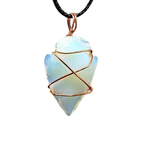 Opalite arrowhead necklace - arrowhead,