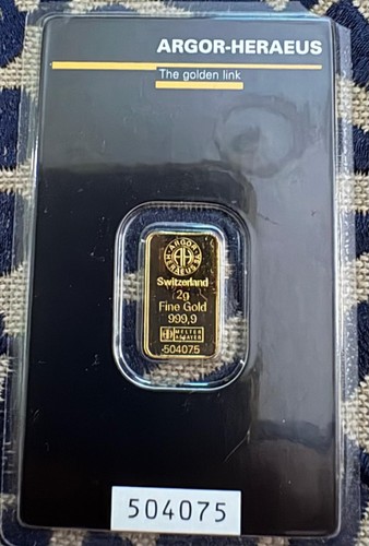 Gold bar argor - bar, argor-heraeus