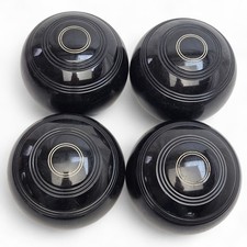 4 × Vitalite Lawn Bowls Set – Size 6 (5 1/16″) with Vintage Leather Bag