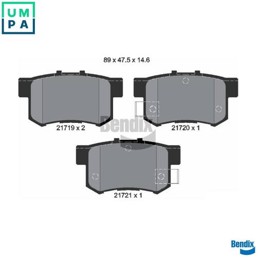 Brake pad set - pad,