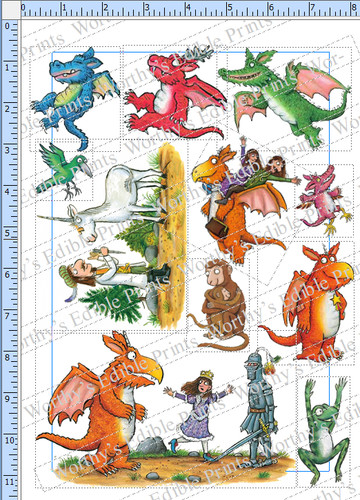 Zog printed cake - printed, cake/