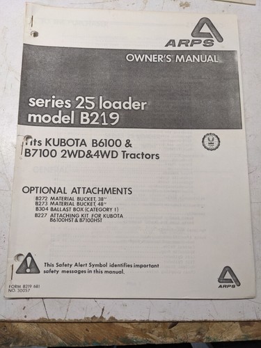 Arps owners manual parts list - owners,